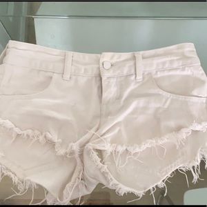 Billabong White Denim Shorts
